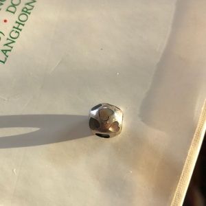 Pandora black mother of pearl heart charm